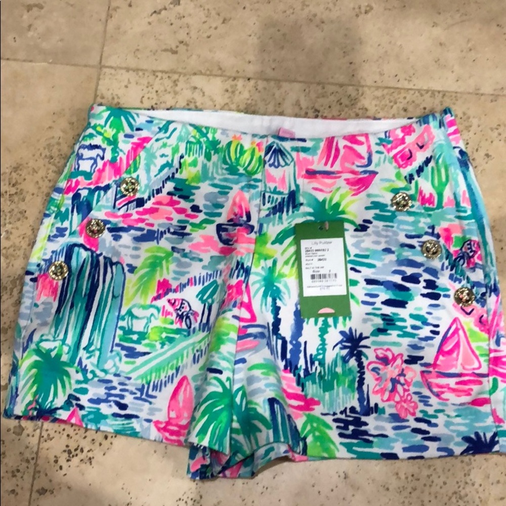 BNWT Lilly Pulitzer Marina Knit Salt in Air Shorts